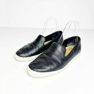 BIRDIES The Swift LEATHER loafer slip on BLACK cushioned womens us 8.